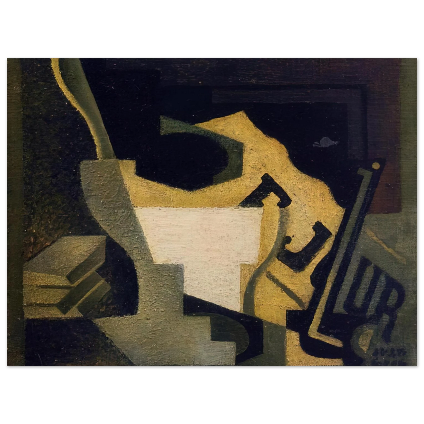 Juan Gris - STILL LIFE WITH NEWSPAPER 1918 75x100 cm / 30x40inches Fine Art Poster