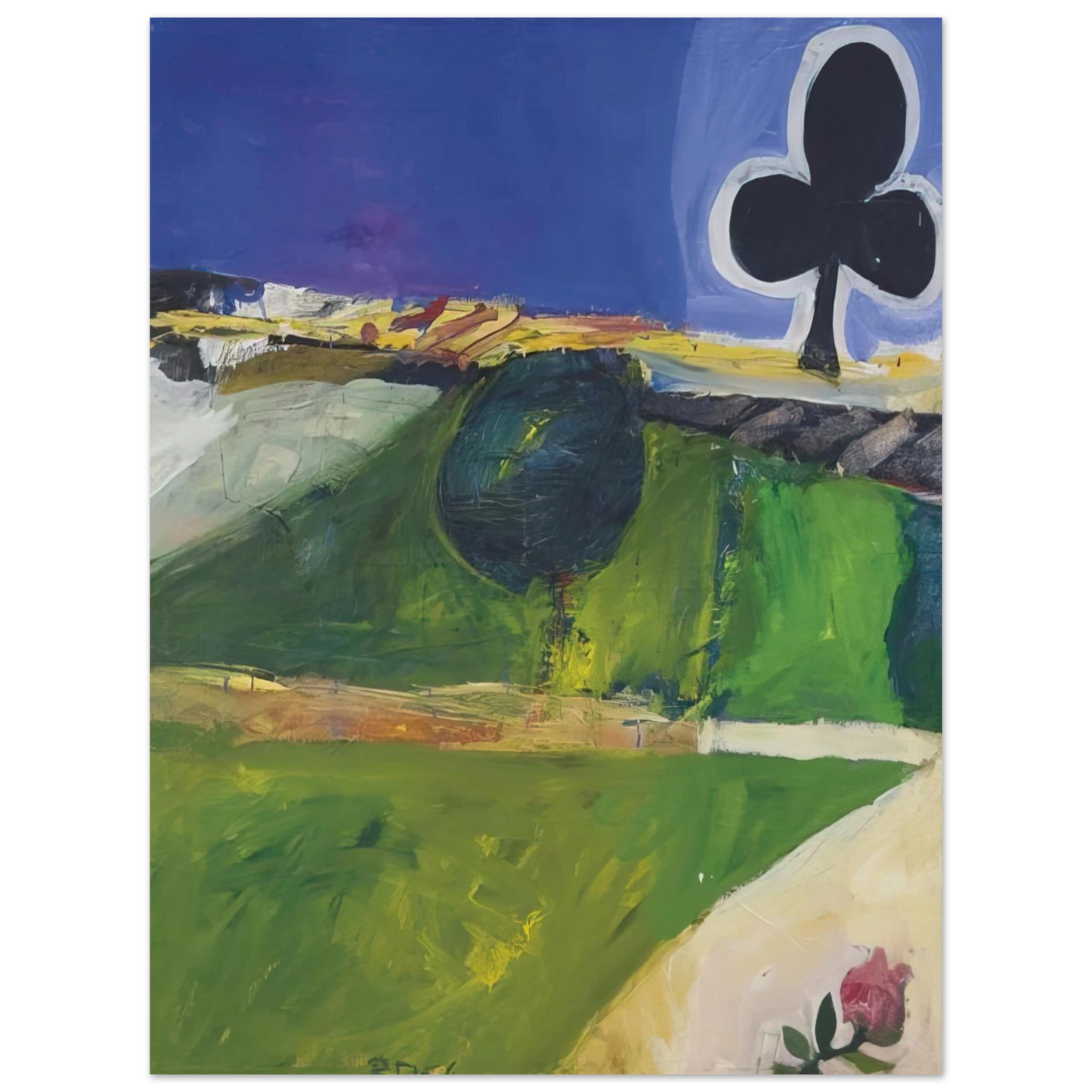 Richard Diebenkorn - Landscape with Figure 75x100 cm / 30x40inches Fine Art Poster