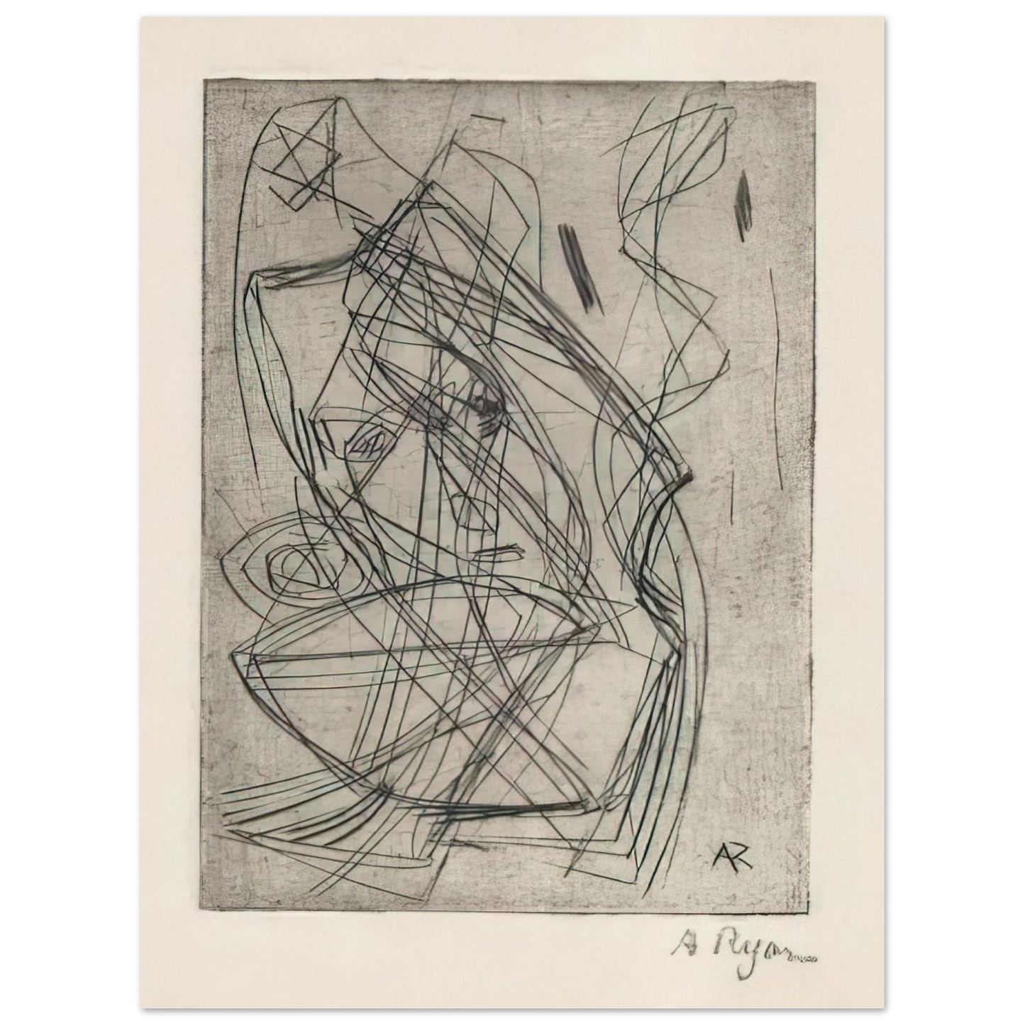 Anne Ryan - Prostrating Figure - 1945 75x100 cm / 30x40inches Fine Art Poster