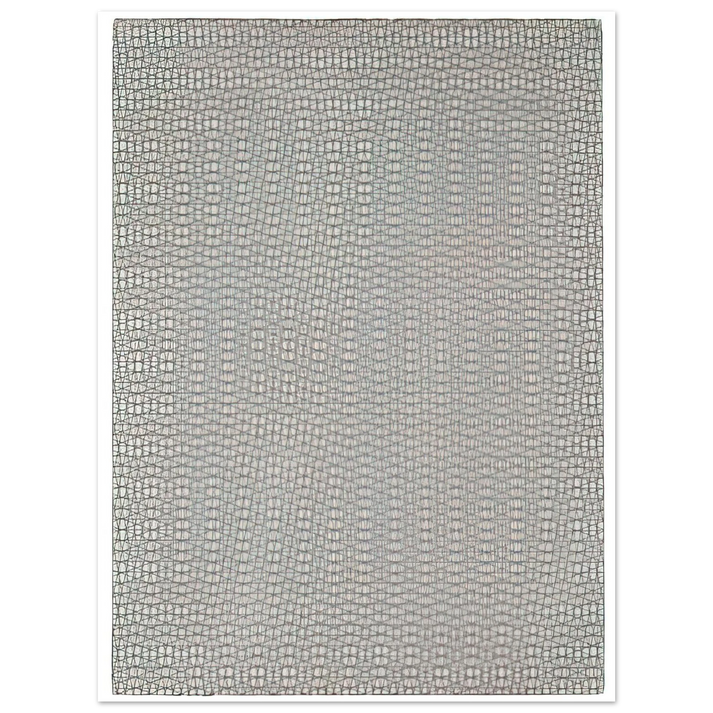 Francois Morellet - 3 grillages superposés 0°, 15°, -15° - 1959 75x100 cm / 30x40inches Fine Art Poster