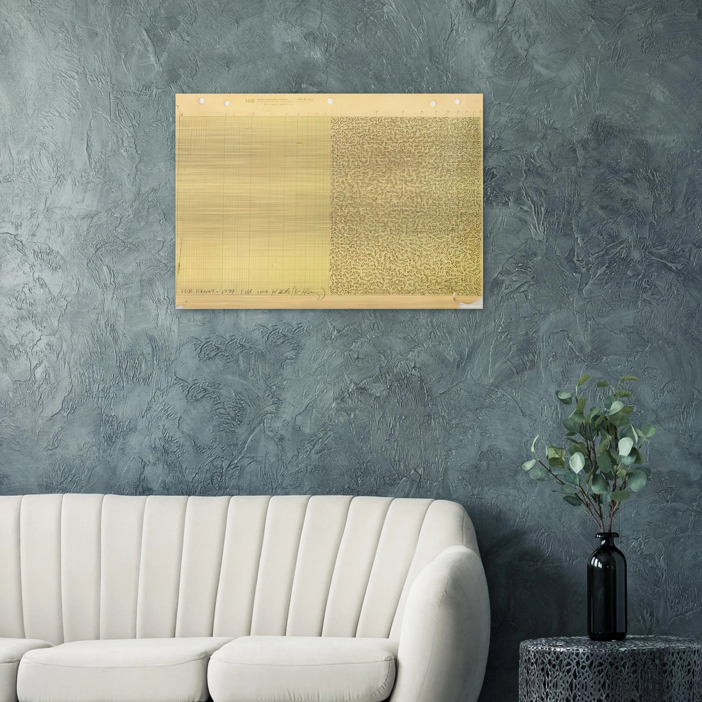 UNTITLED FOR KENNY 1979 - Keith Haring Brushed Aluminum Print - 70x100 cm / 28x40 inches | Keith Haring Aluminum Print | Keith Haring Prints