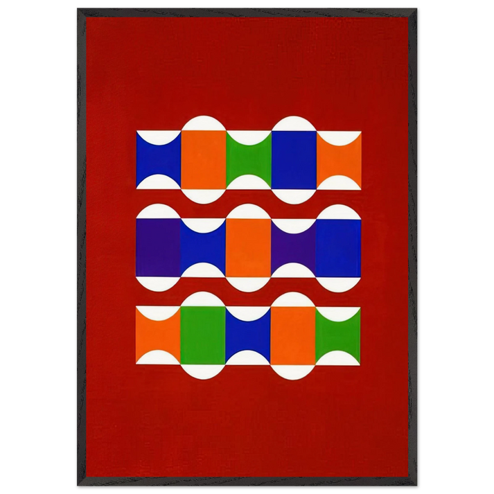 Anti-corpi cilindrici - 2006 - Tomas Maldonado 70x100 cm / 28x40 inches Framed Art Print – Black Wooden Frame