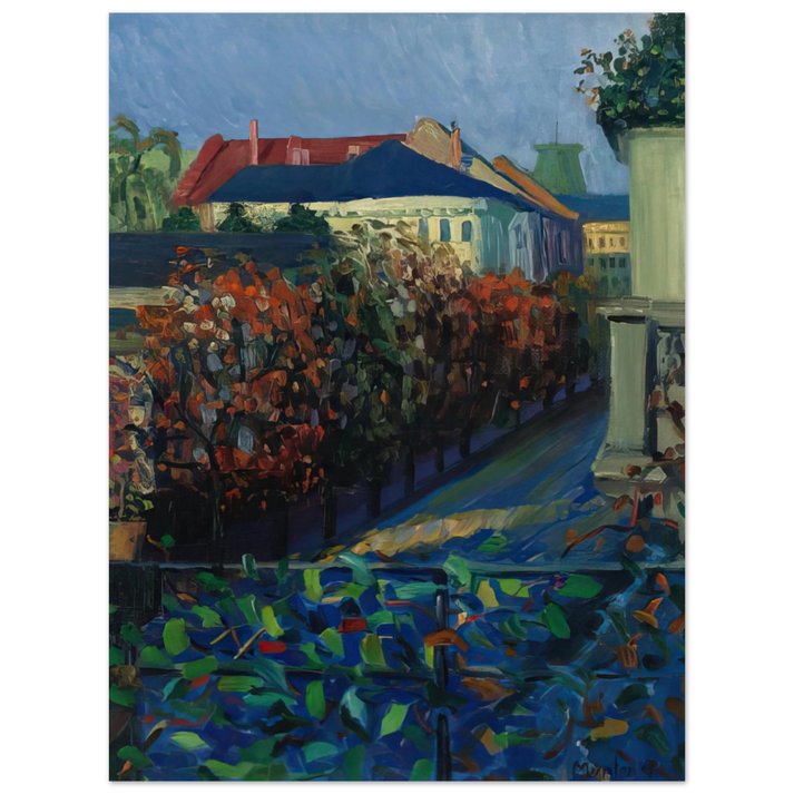 Gabriele Munter - BLICK AUS DER BONNER WOHNUNG 75x100 cm / 30x40inches Fine Art Poster