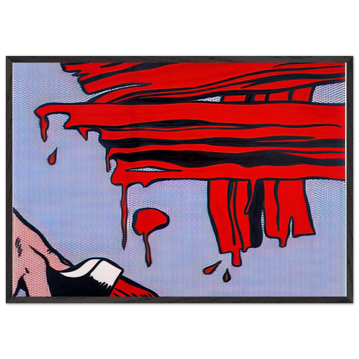 BRUSHSTROKES 1965 - Roy Lichtenstein 70x100 cm / 28x40 inches Framed Art Print – Black Wooden Frame
