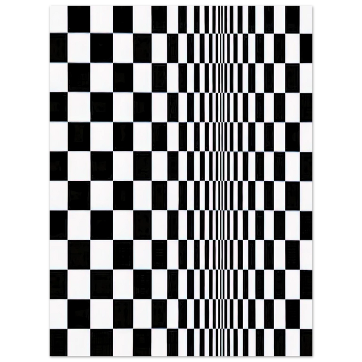 Bridget Riley - MOVEMENT IN SQUARES 1961 75x100 cm / 30x40inches Fine Art Poster