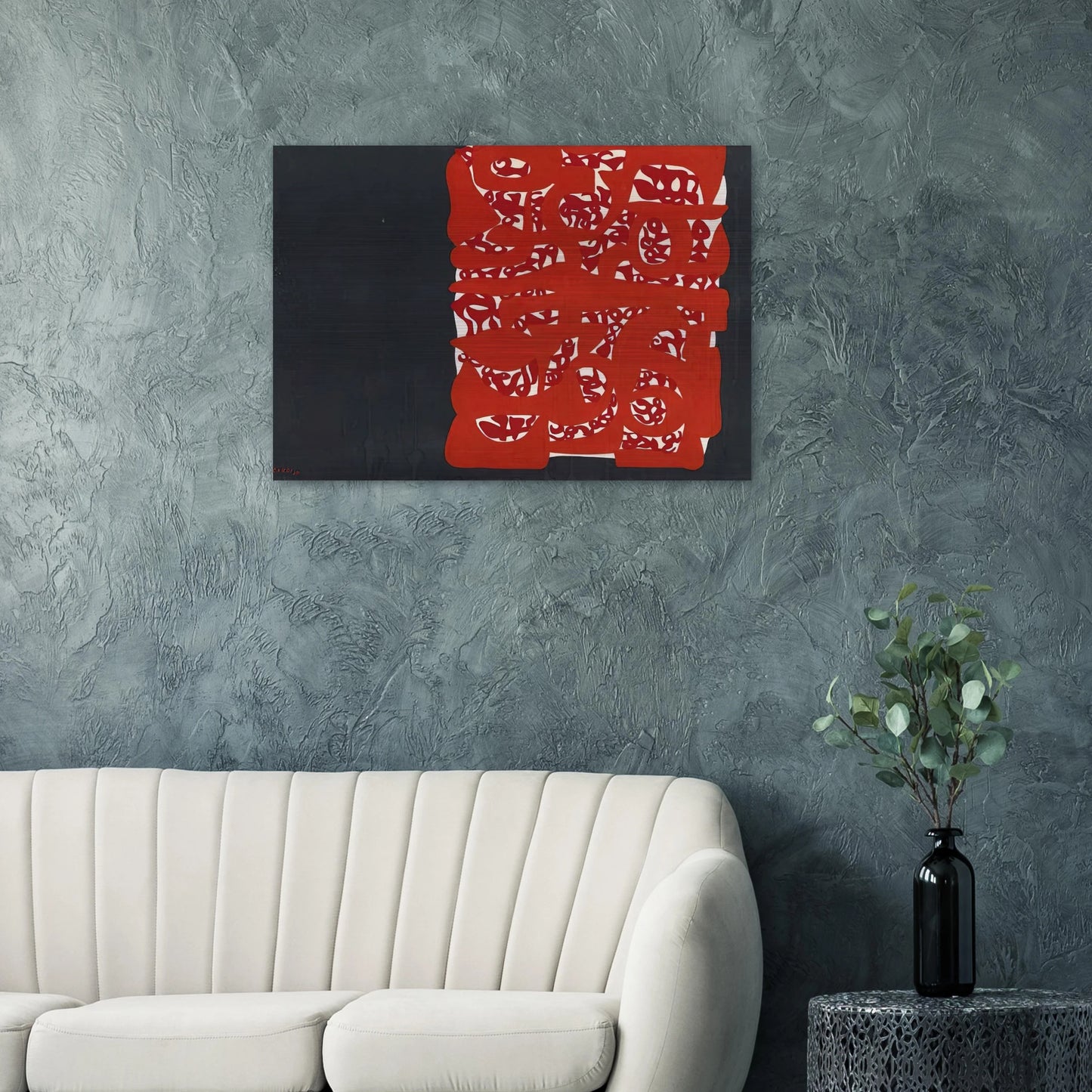 Rettangolo rosso - 1960 - Carla Accardi Brushed Aluminum Print - 70x100 cm / 28x40 inches | Carla Accardi Aluminum Print | Carla Accardi Prints