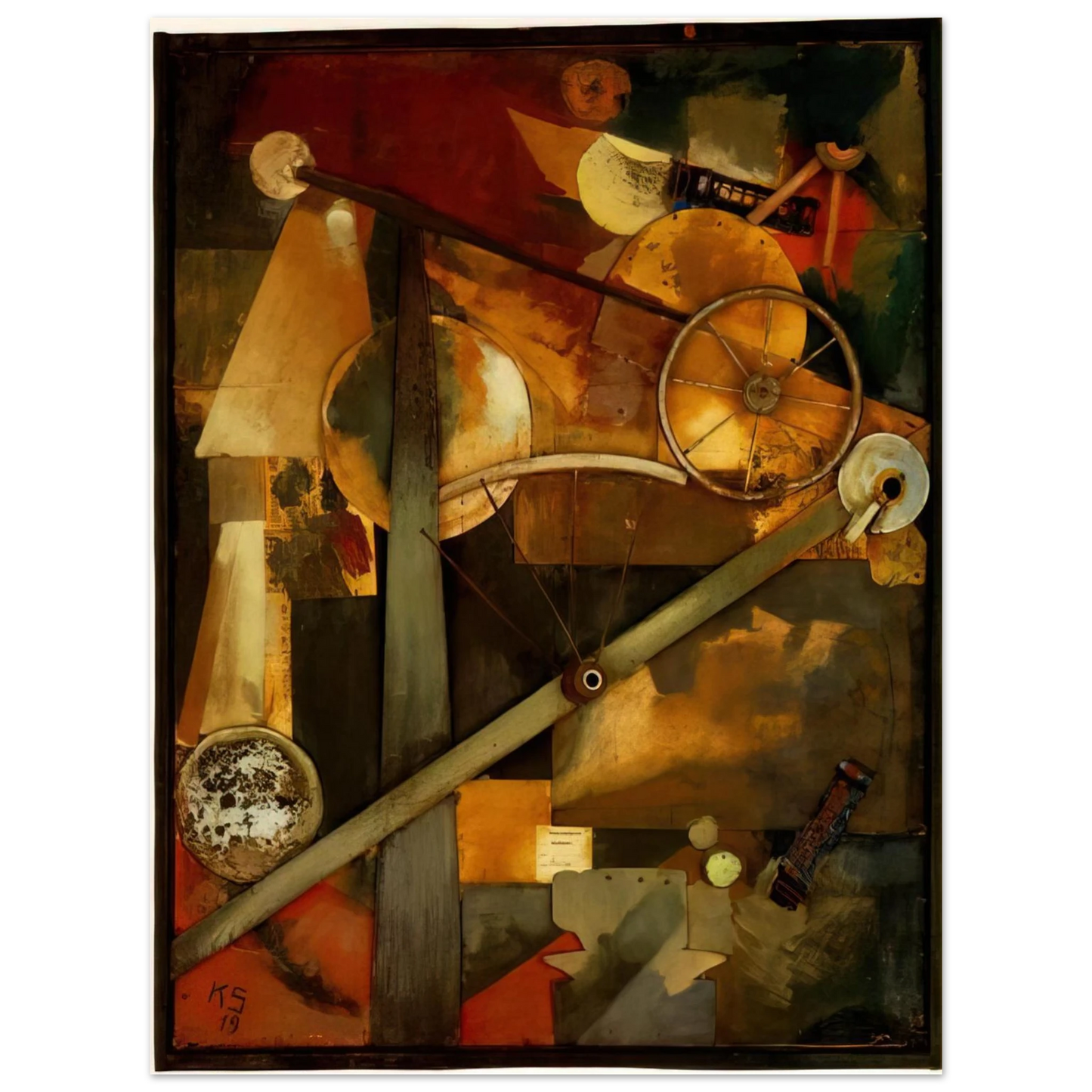 Kurt Schwitters - CONSTRUCTION FOR NOBLE LADIES 1919 75x100 cm / 30x40inches Fine Art Poster