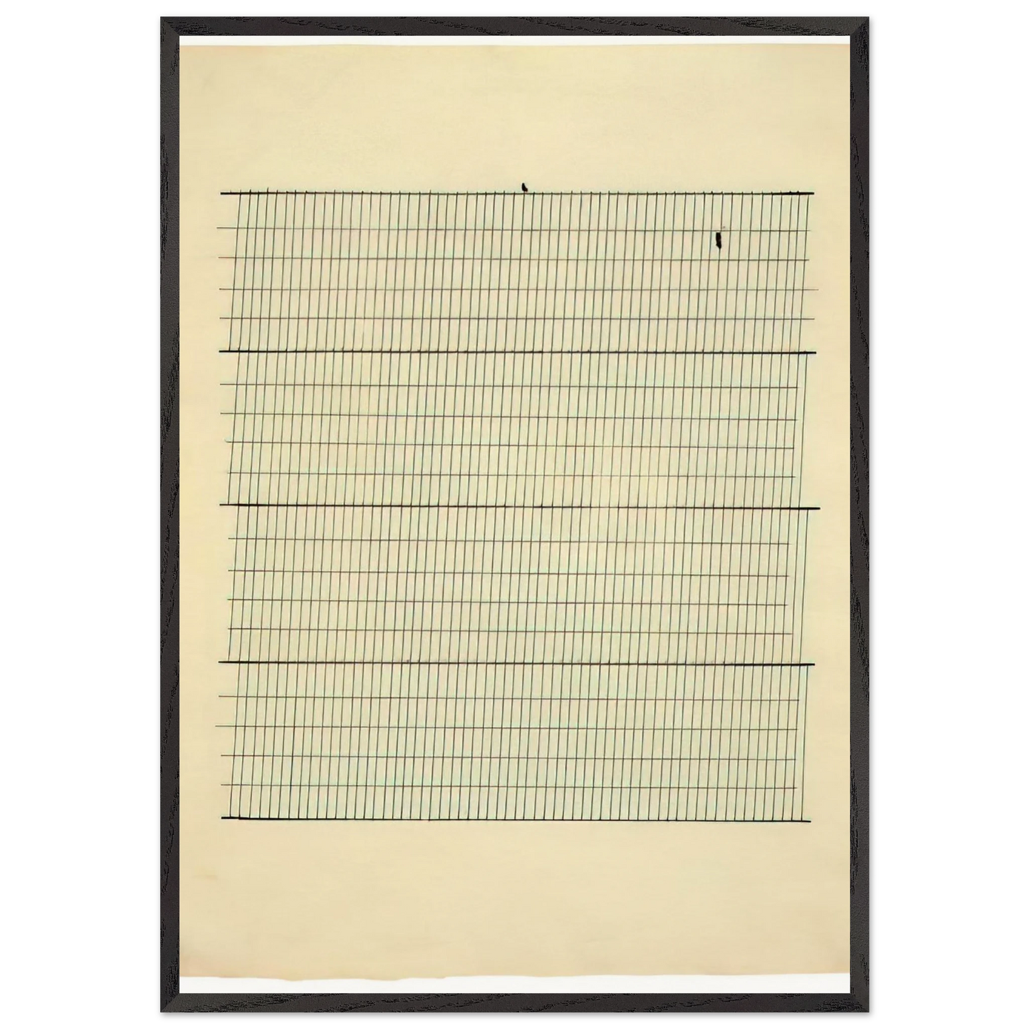 Aspiration - Agnes Martin 70x100 cm / 28x40 inches Framed Art Print – Black Wooden Frame