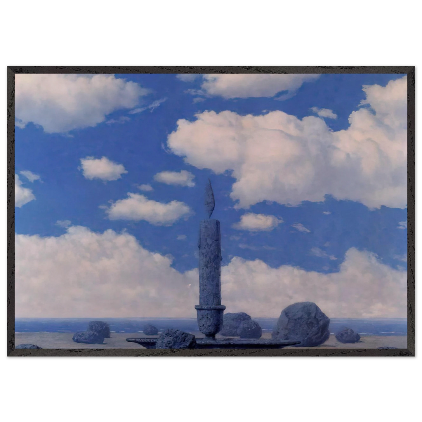 SOUVENIR FROM TRAVELS - Rene Magritte 70x100 cm / 28x40 inches Framed Art Print – Black Wooden Frame