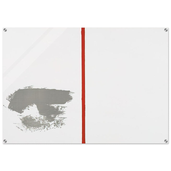 Ohne Titel mit rotem Strich - 1970 - Blinky Palermo Acrylic Print - 70x100 cm / 28x40″ inches