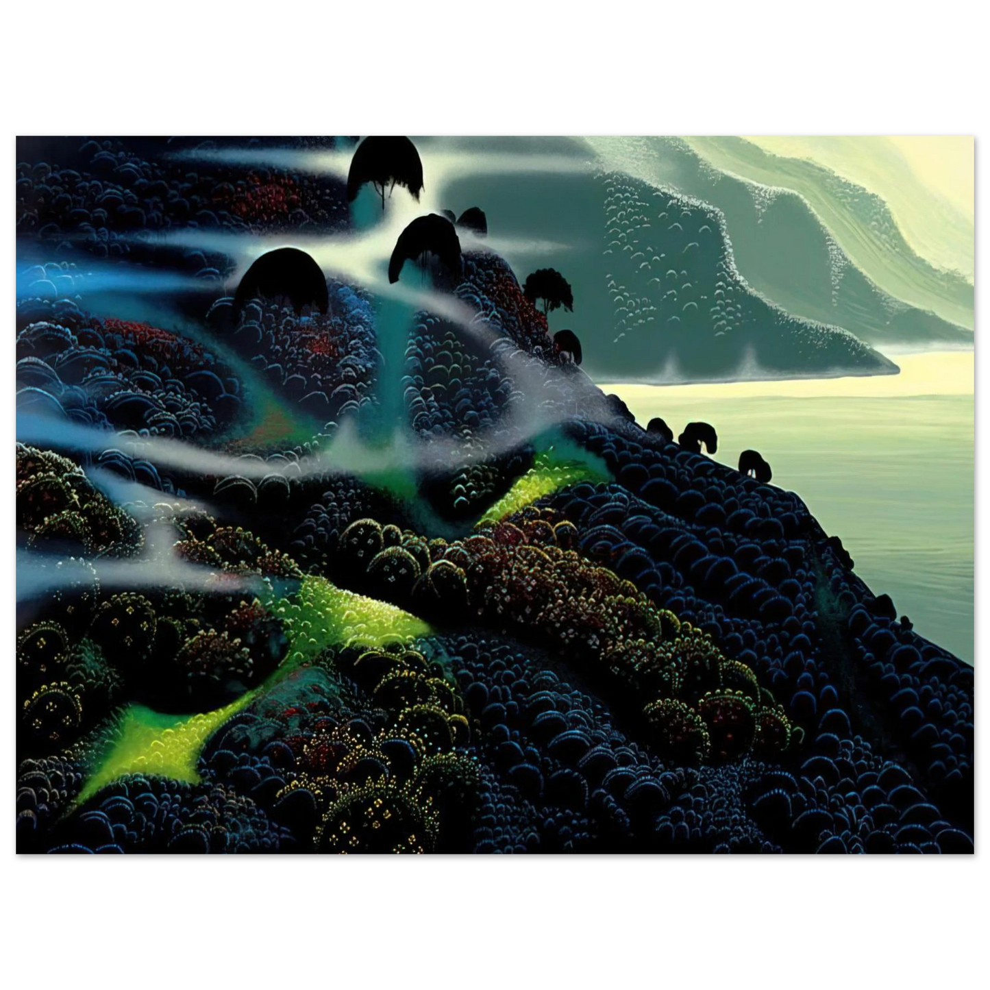 Eyvind Earle - Ocean Paradise 75x100 cm / 30x40inches Fine Art Poster