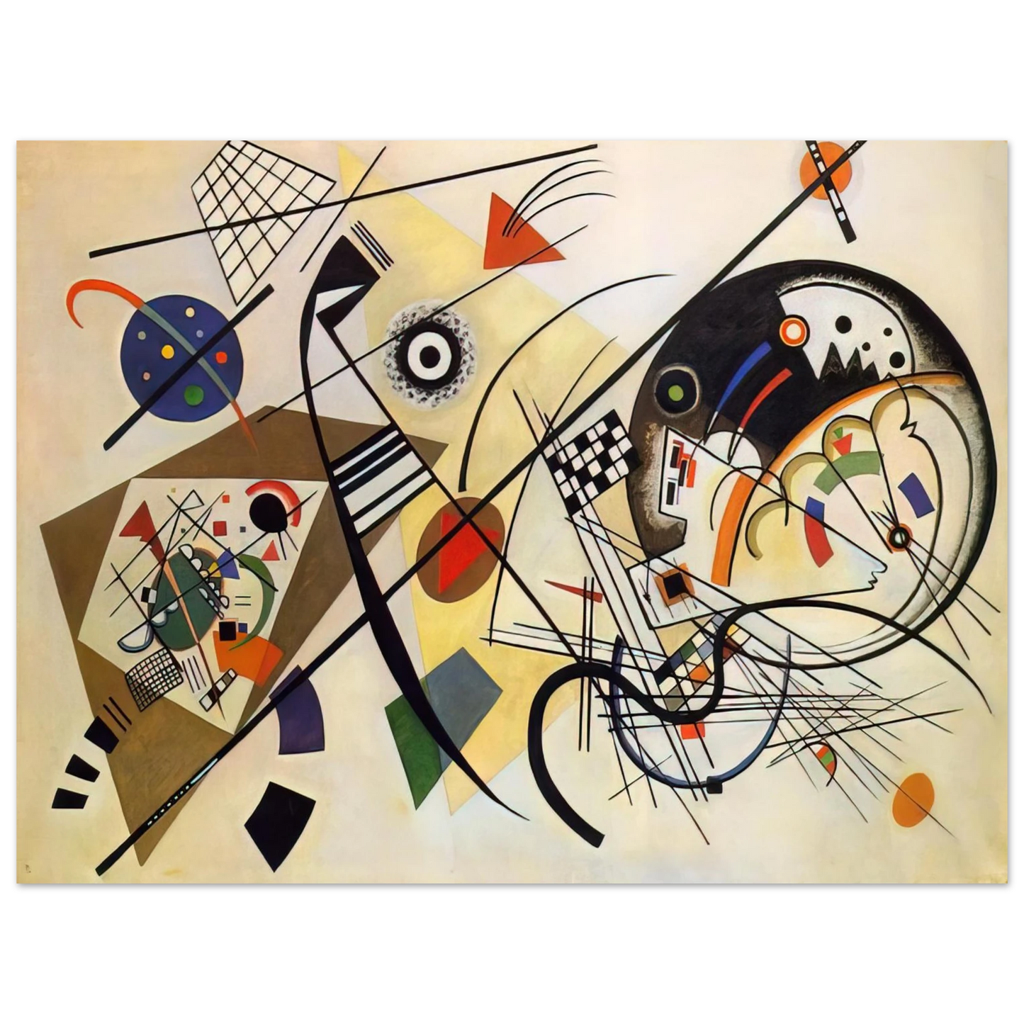 Wassily Kandinsky - TRANSVERSE LINE 1923 75x100 cm / 30x40inches Fine Art Poster