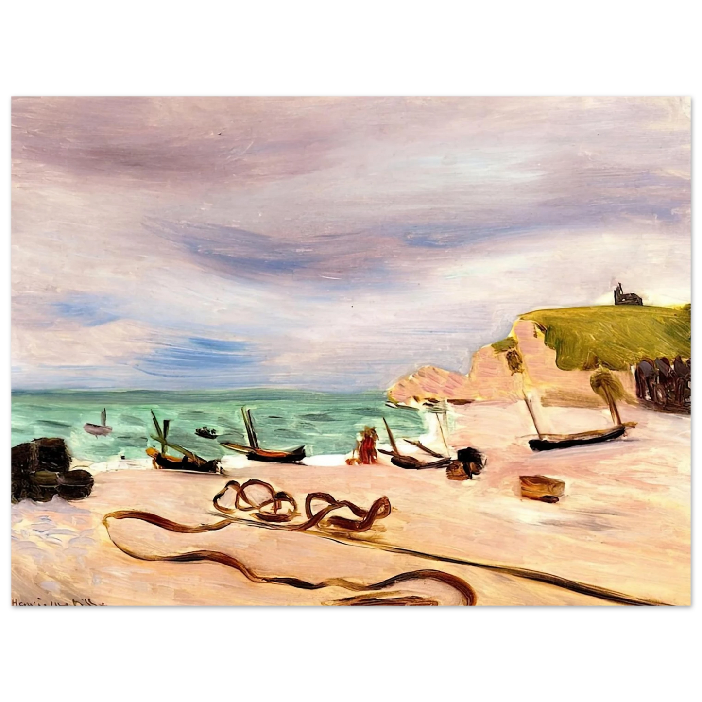 Henri Matisse - ROPES ON THE BEACH AT ETRETAT 1920 75x100 cm / 30x40inches Fine Art Poster
