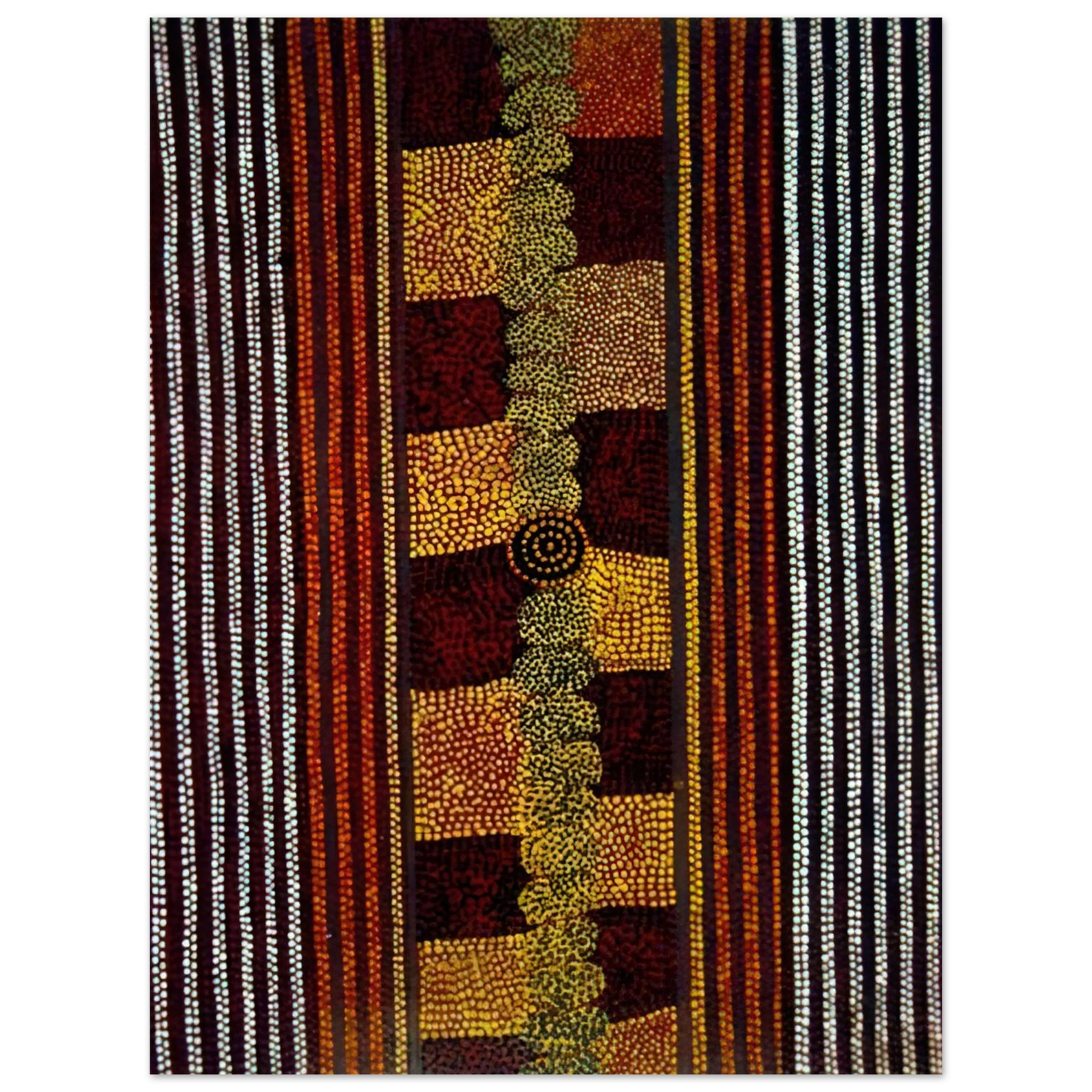 Clifford Possum Tjapaltjarri - Water Track Dreaming - 1981 75x100 cm / 30x40inches Fine Art Poster