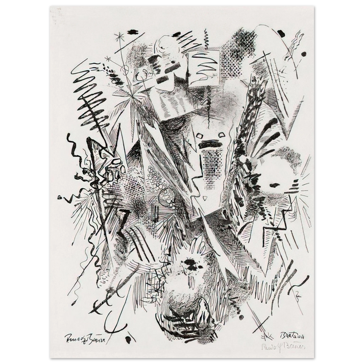 Rudolf Bauer - BANTAMA 1921 75x100 cm / 30x40inches Fine Art Poster