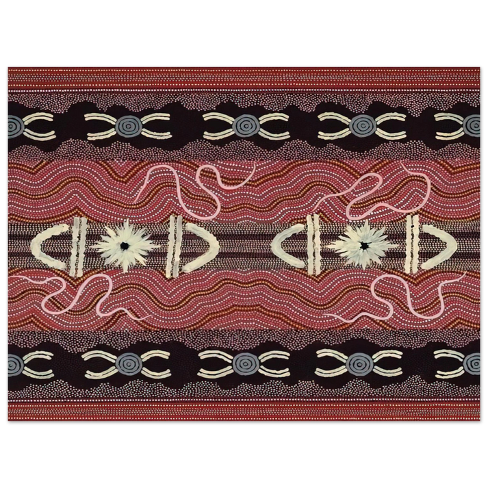 Clifford Possum Tjapaltjarri - Men's Initiation, Spider Dreaming - 1999 75x100 cm / 30x40inches Fine Art Poster