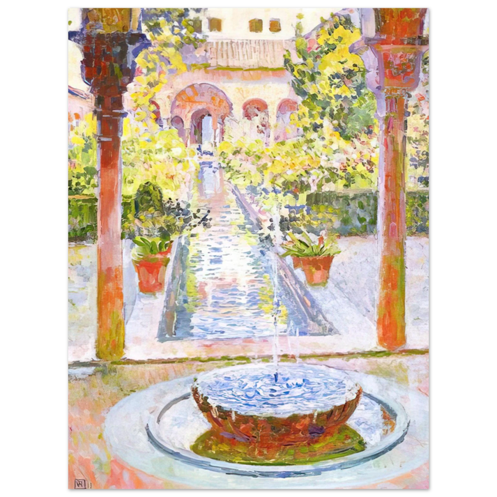 Theo van Rysselberghe - THE GARDENS OF GENERALIFE IN GRENADA 1913 75x100 cm / 30x40inches Fine Art Poster