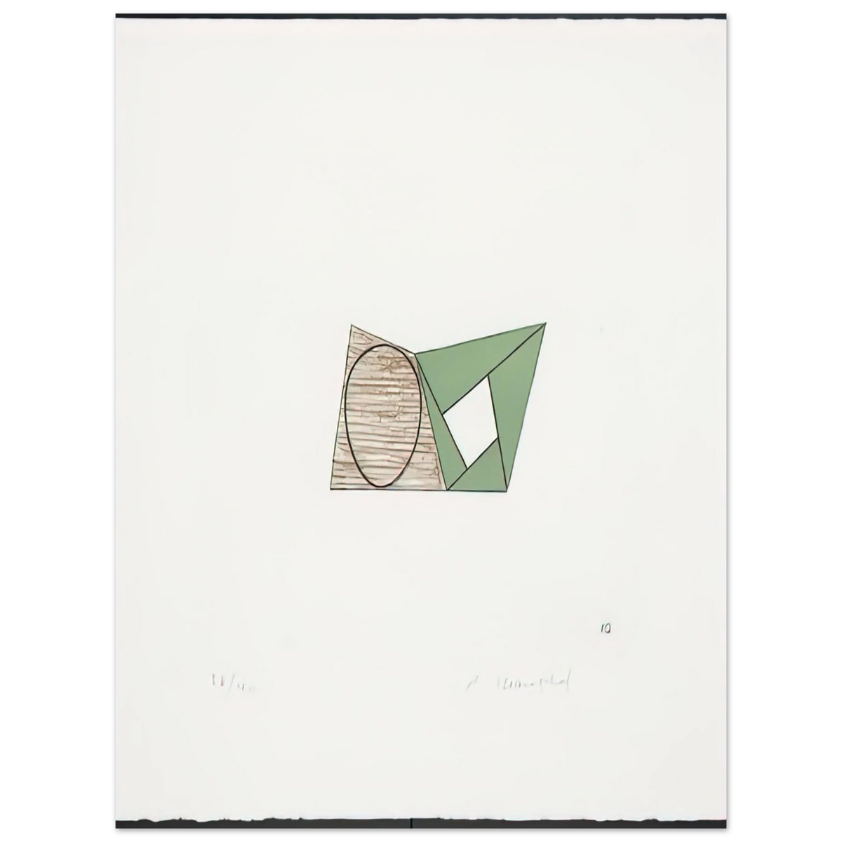 Robert Mangold - PAGES 10 1989 75x100 cm / 30x40inches Fine Art Poster