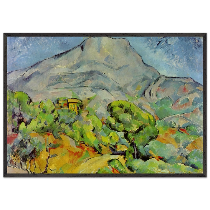 Road near Mont Sainte-Victoire - Paul Cezanne 70x100 cm / 28x40 inches Framed Art Print – Black Wooden Frame