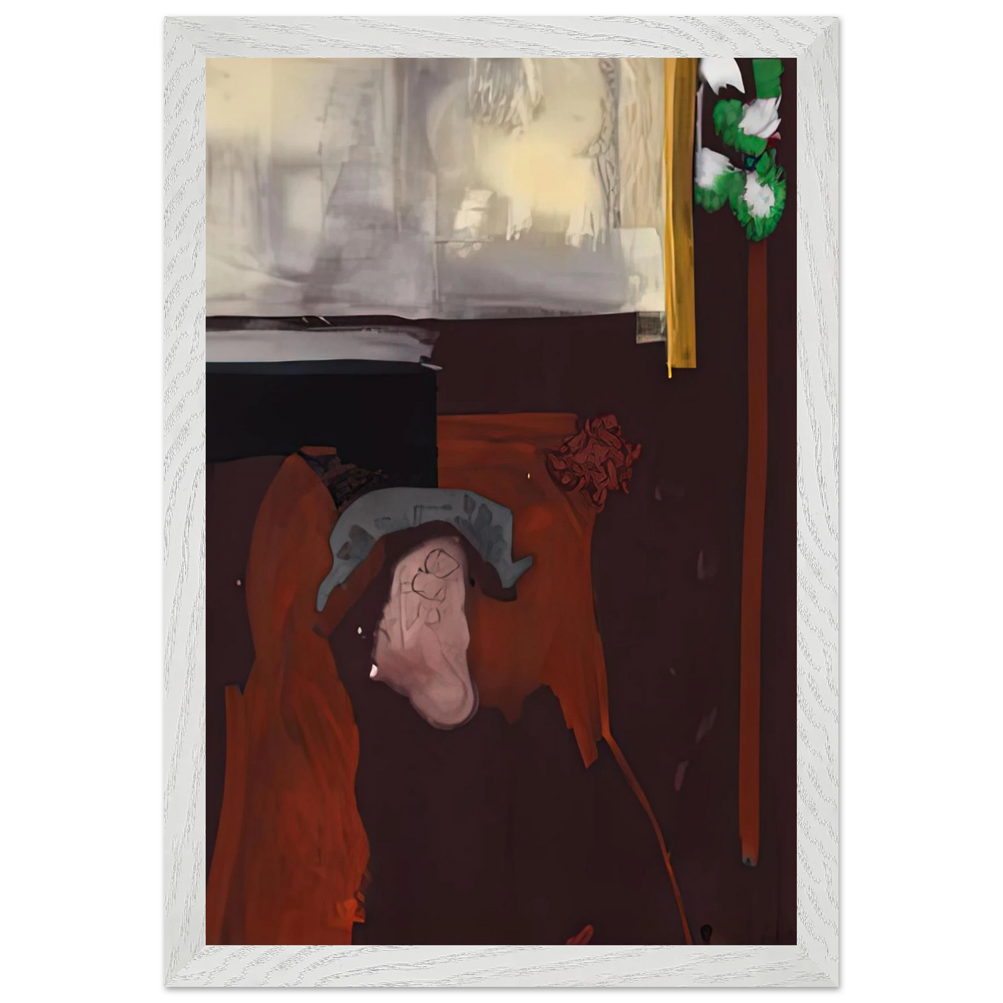 Helen Frankenthaler - The Widow of Fantin Latour, 1988- Wall Art - 60x80 cm / 24x32 inches - Premium Wooden Framed Poster With Fine Art Paper-canvas - Wood frame