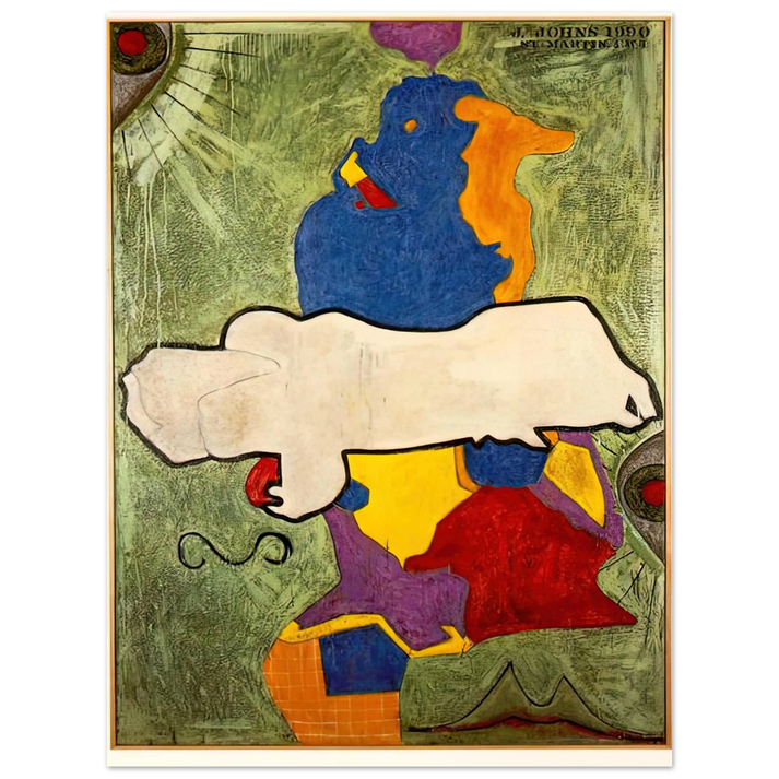 Jasper Johns - GREEN ANGEL 75x100 cm / 30x40inches Fine Art Poster