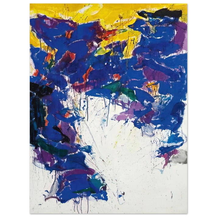 Sam Francis - Violet Yellow and White 75x100 cm / 30x40inches Fine Art Poster