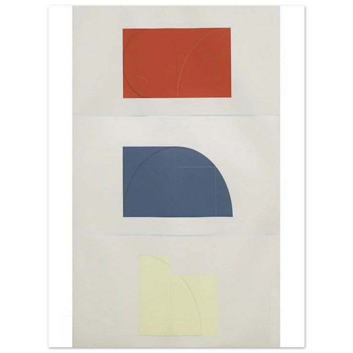 Robert Mangold - SERIES OF THREE 1984 75x100 cm / 30x40inches Fine Art Poster