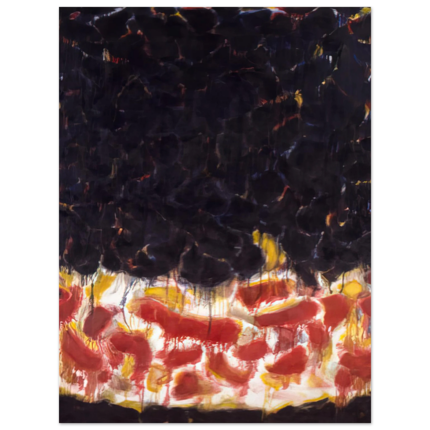 Sam Francis - Red and Black 75x100 cm / 30x40inches Fine Art Poster