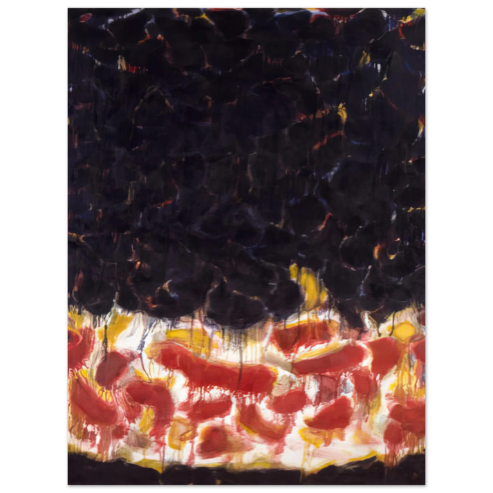 Sam Francis - Red and Black 75x100 cm / 30x40inches Fine Art Poster
