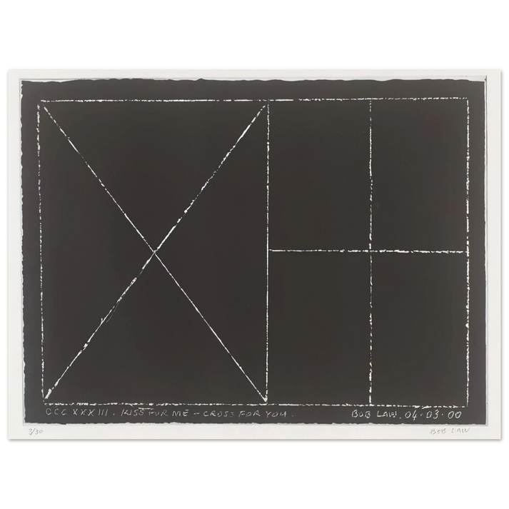 Bob Law - Kiss for Me - Cross for You - 2000 75x100 cm / 30x40inches Fine Art Poster