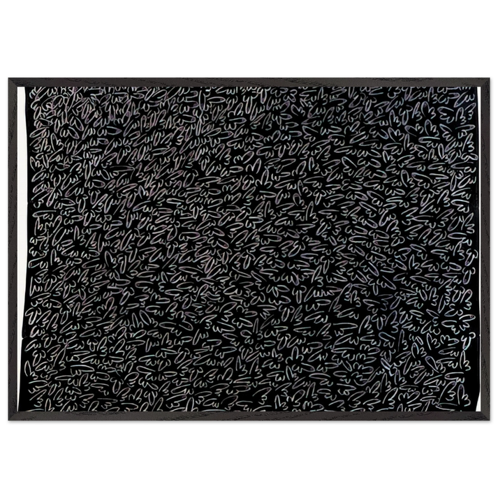 UNTITLED 1979 0 N1 - Keith Haring 70x100 cm / 28x40 inches Framed Art Print – Black Wooden Frame