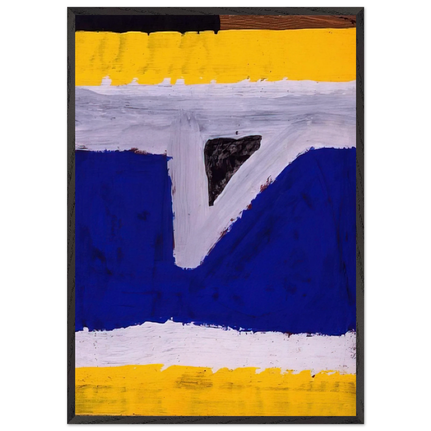 Untitled G-60-06 - Al Held 70x100 cm / 28x40 inches Framed Art Print – Black Wooden Frame