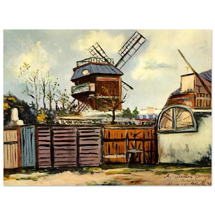Maurice Utrillo - MOULIN DE LA GALETTE 6 75x100 cm / 30x40inches Fine Art Poster