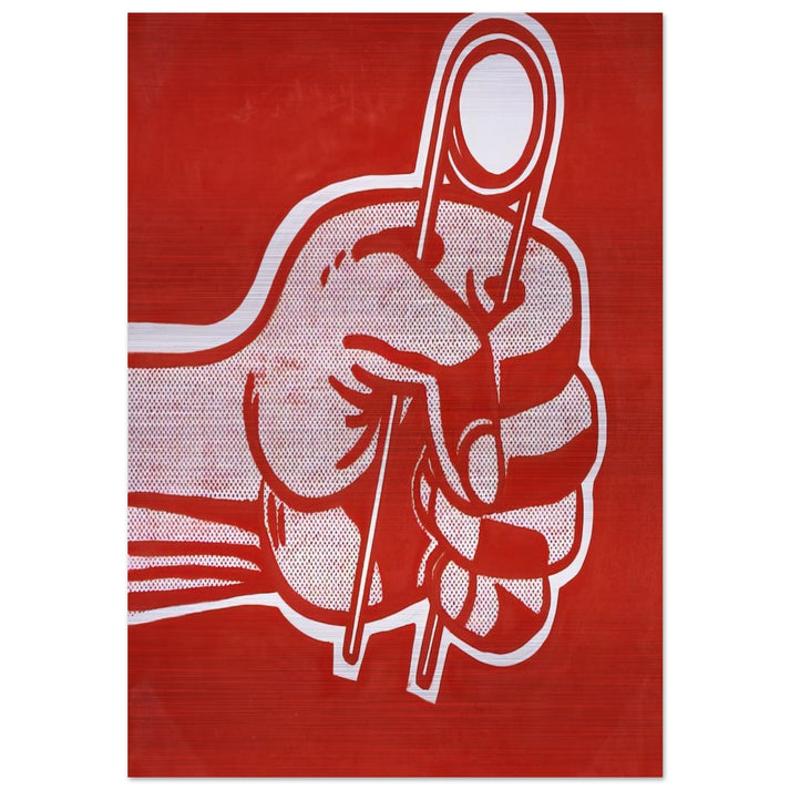 THE GRIP 1962 - Roy Lichtenstein Brushed Aluminum Print - 70x100 cm / 28x40 inches | Roy Lichtenstein Aluminum Print | Roy Lichtenstein Prints