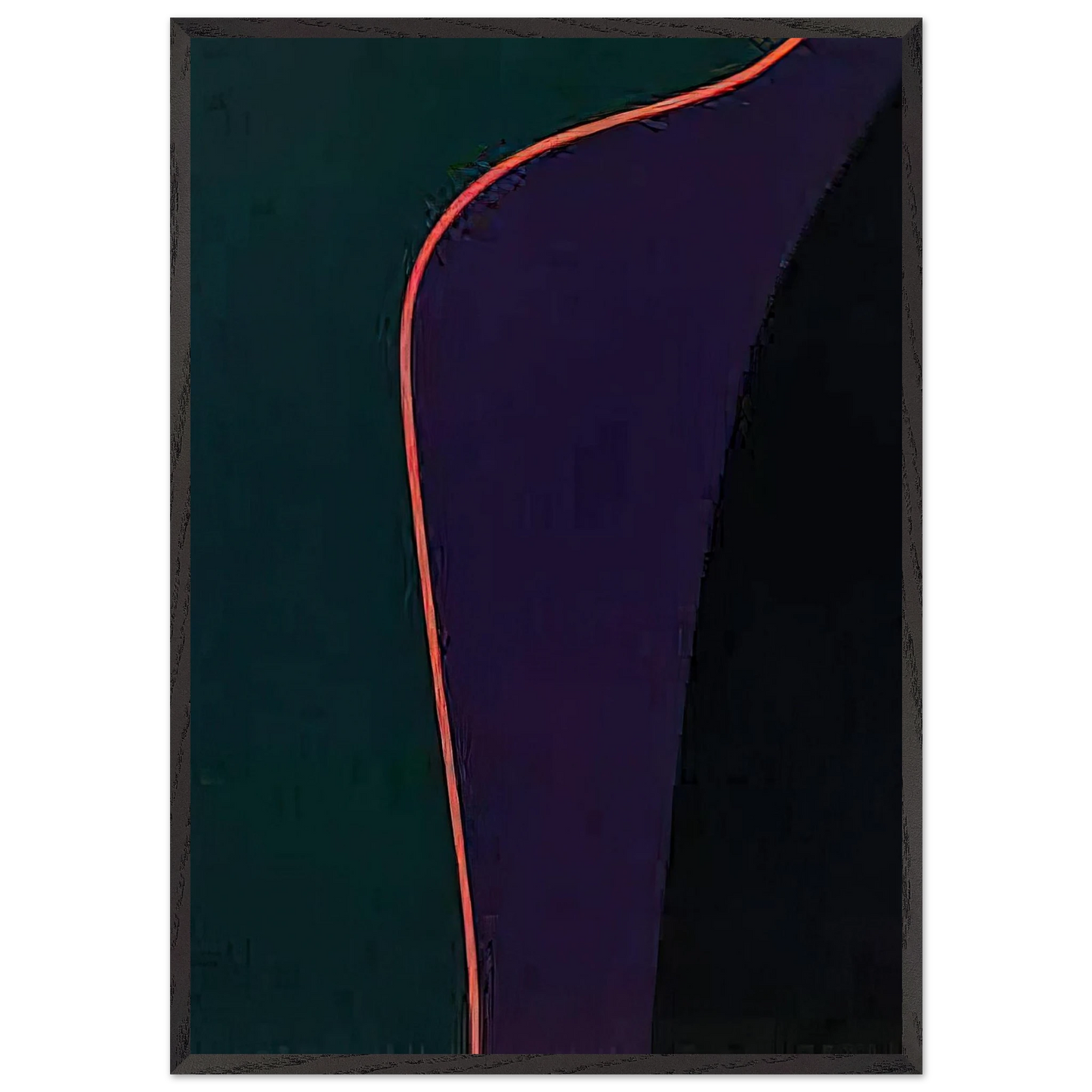 Untitled April 30 - 1977 - Lorser Feitelson 70x100 cm / 28x40 inches Framed Art Print – Black Wooden Frame