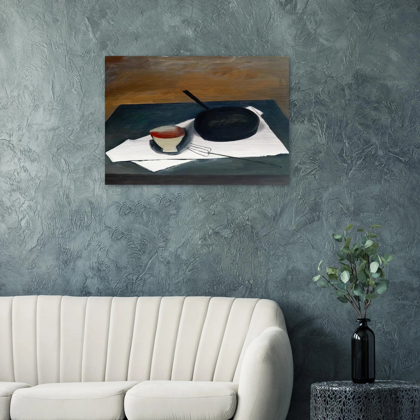 The Frying Pan - 1946 - William Scott Brushed Aluminum Print - 70x100 cm / 28x40 inches | William Scott Aluminum Print | William Scott Prints