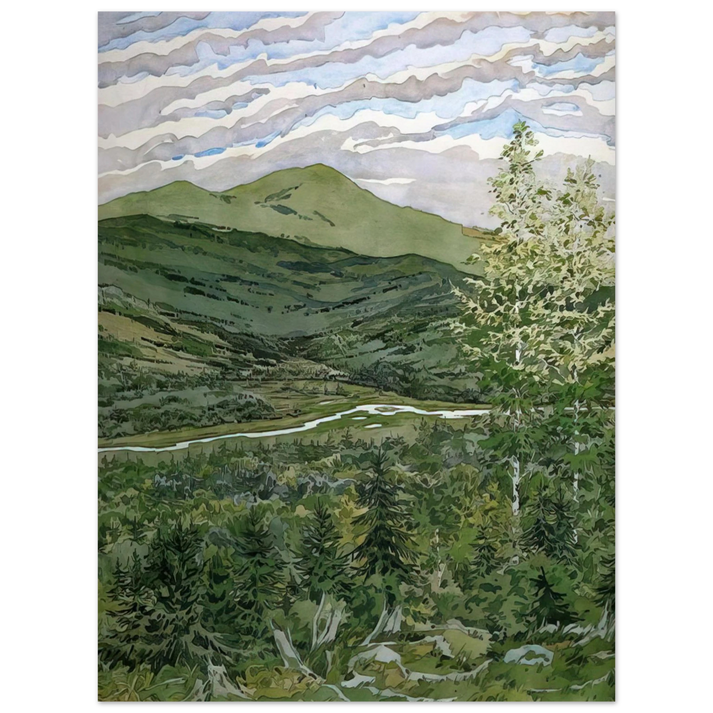 Neil Welliver - Briggs Meadow - 1977 75x100 cm / 30x40inches Fine Art Poster