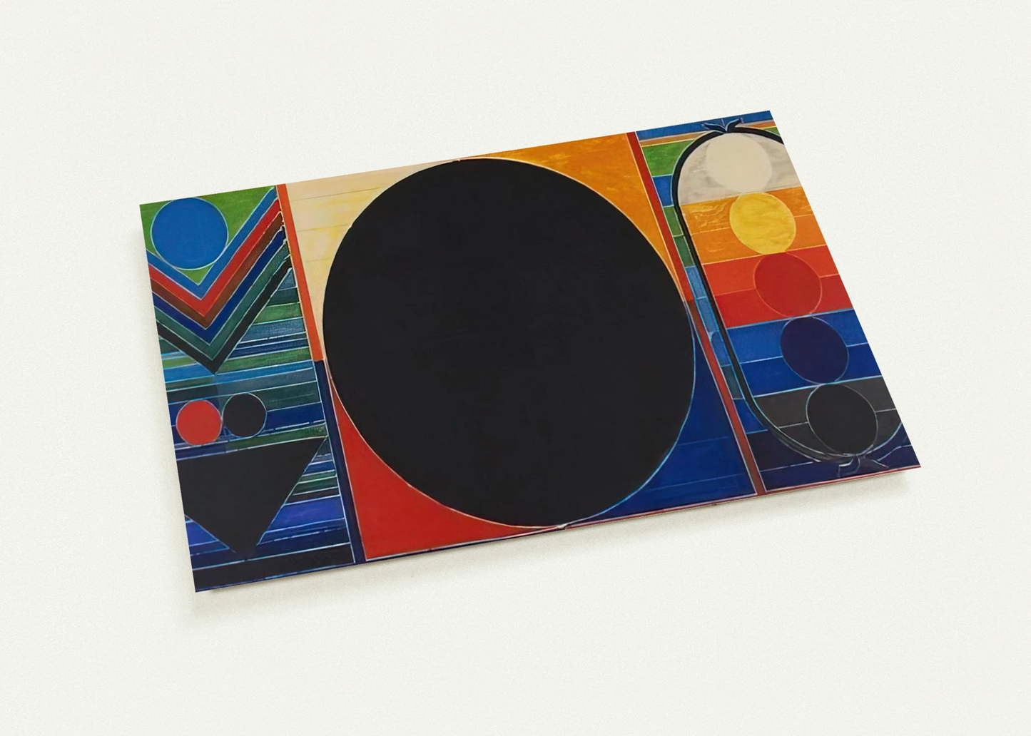 Composition Geometrique - 2007 By S. H. Raza Pack of 10 Post Cards | S. H. Raza Post Cards | A6 (10.5 x 14.8 cm) - 4.1 x 5.8 inches
