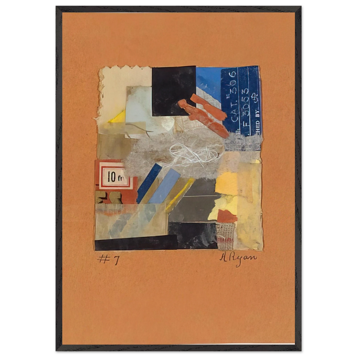 Number 7 - 1948 - Anne Ryan 70x100 cm / 28x40 inches Framed Art Print – Black Wooden Frame