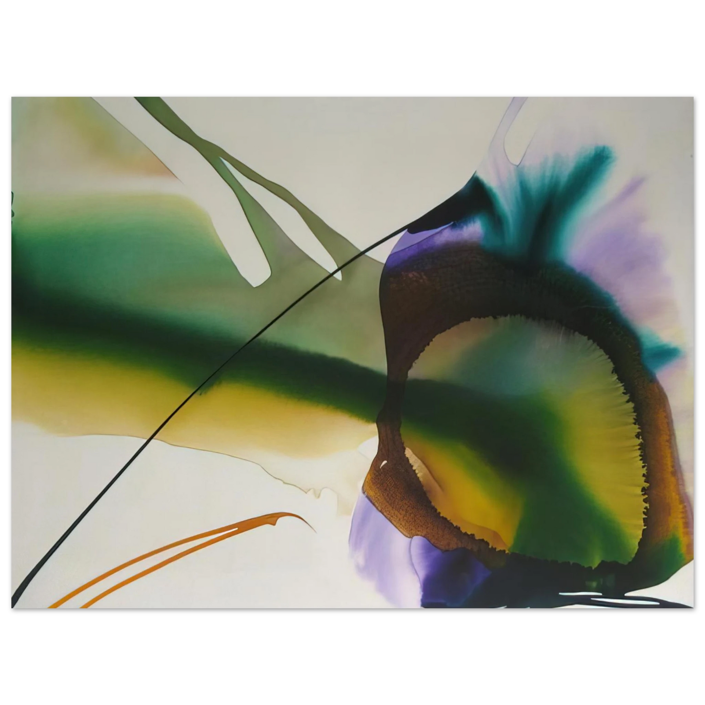 Paul Jenkins - Phenomena Amber Sight - 1968 75x100 cm / 30x40inches Fine Art Poster