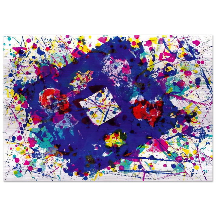 Untitled SF 259 - Sam Francis Brushed Aluminum Print - 70x100 cm / 28x40 inches | Sam Francis Aluminum Print | Sam Francis Prints