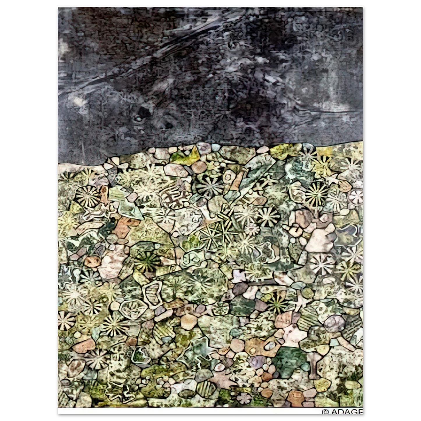 Jean Dubuffet - I LIVE IN A COUNTRY LAUGHING 75x100 cm / 30x40inches Fine Art Poster