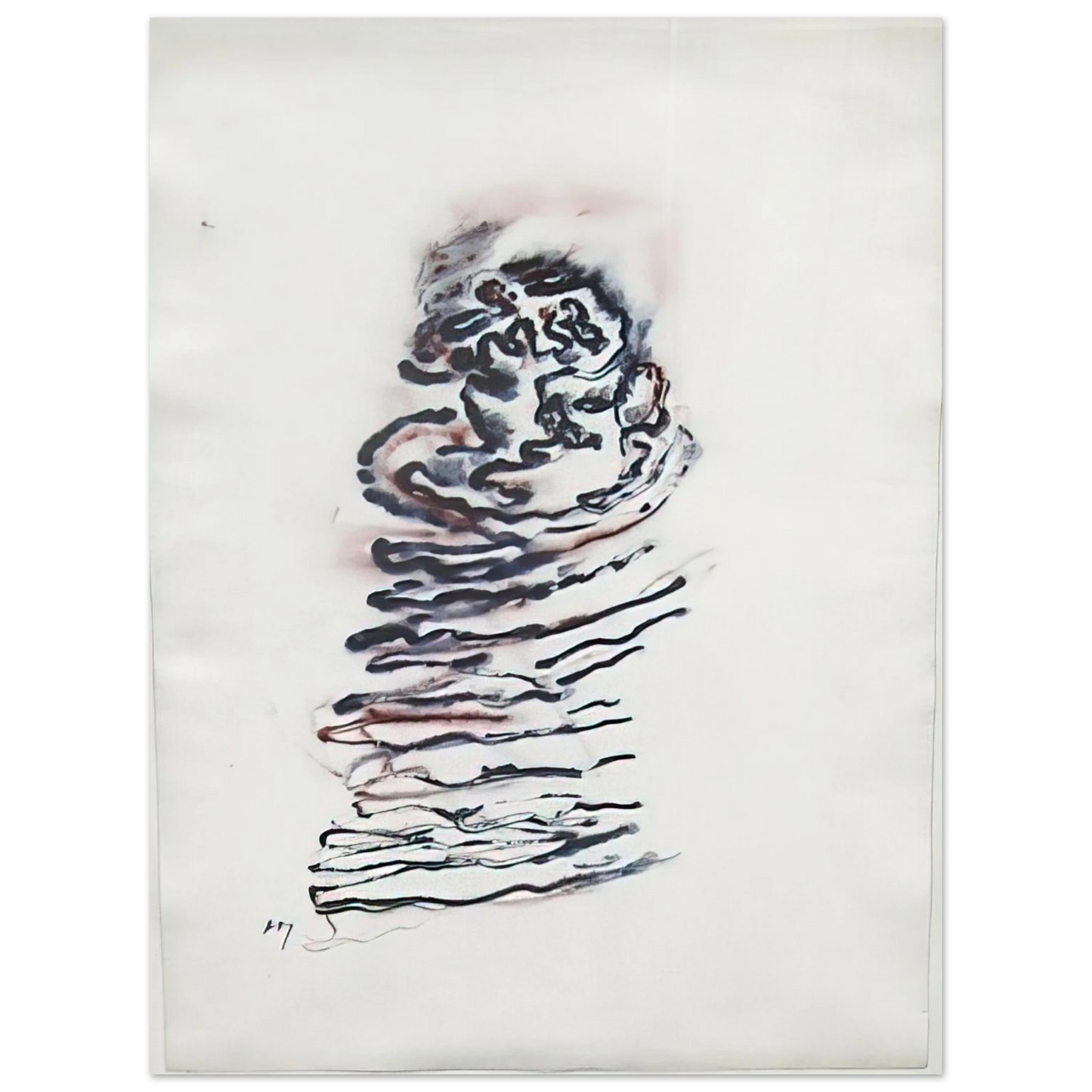 Henri Michaux - Untitled - 1970 75x100 cm / 30x40inches Fine Art Poster