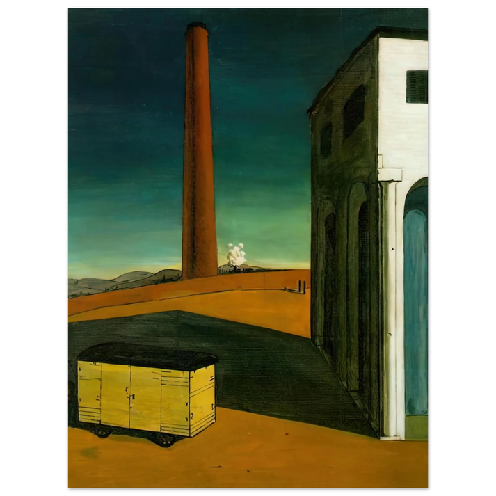 Giorgio de Chirico - THE ANGUISH OF DEPARTURE 1914 75x100 cm / 30x40inches Fine Art Poster