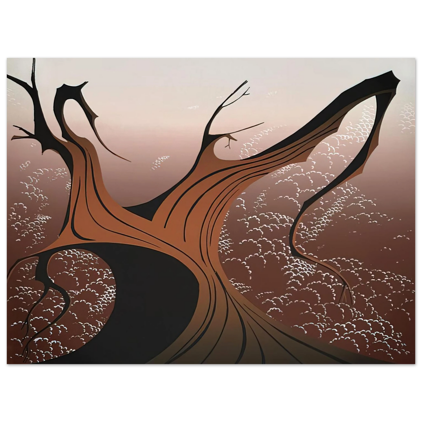 Eyvind Earle - Brown Tree 75x100 cm / 30x40inches Fine Art Poster