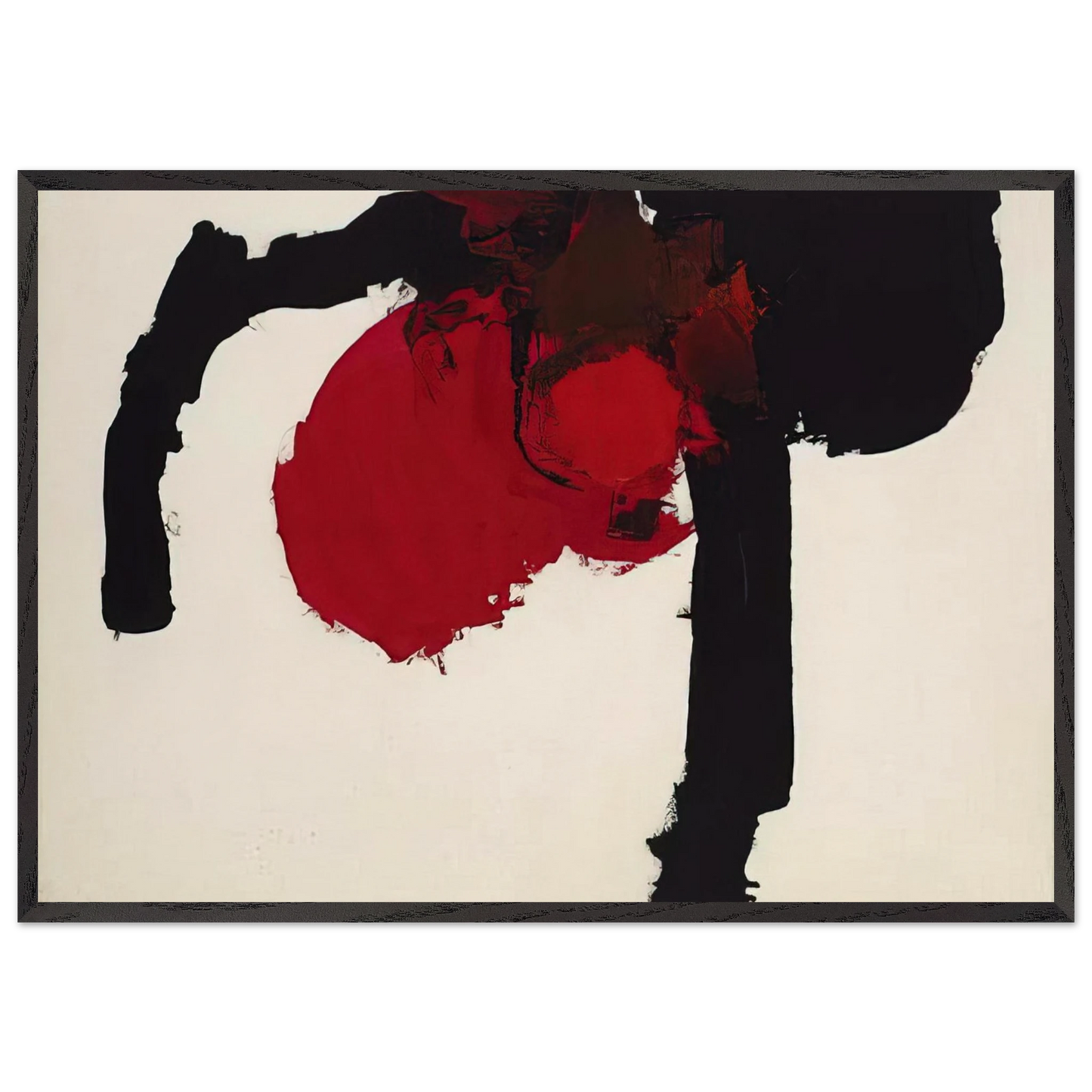 COMPOSITION 1964 - Luis Feito 70x100 cm / 28x40 inches Framed Art Print – Black Wooden Frame