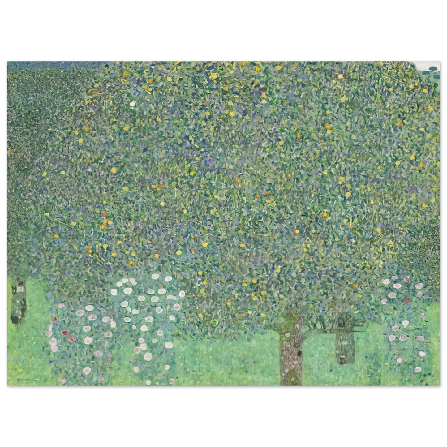 Gustav Klimt - ROSES UNDER THE TREES 75x100 cm / 30x40inches Fine Art Poster