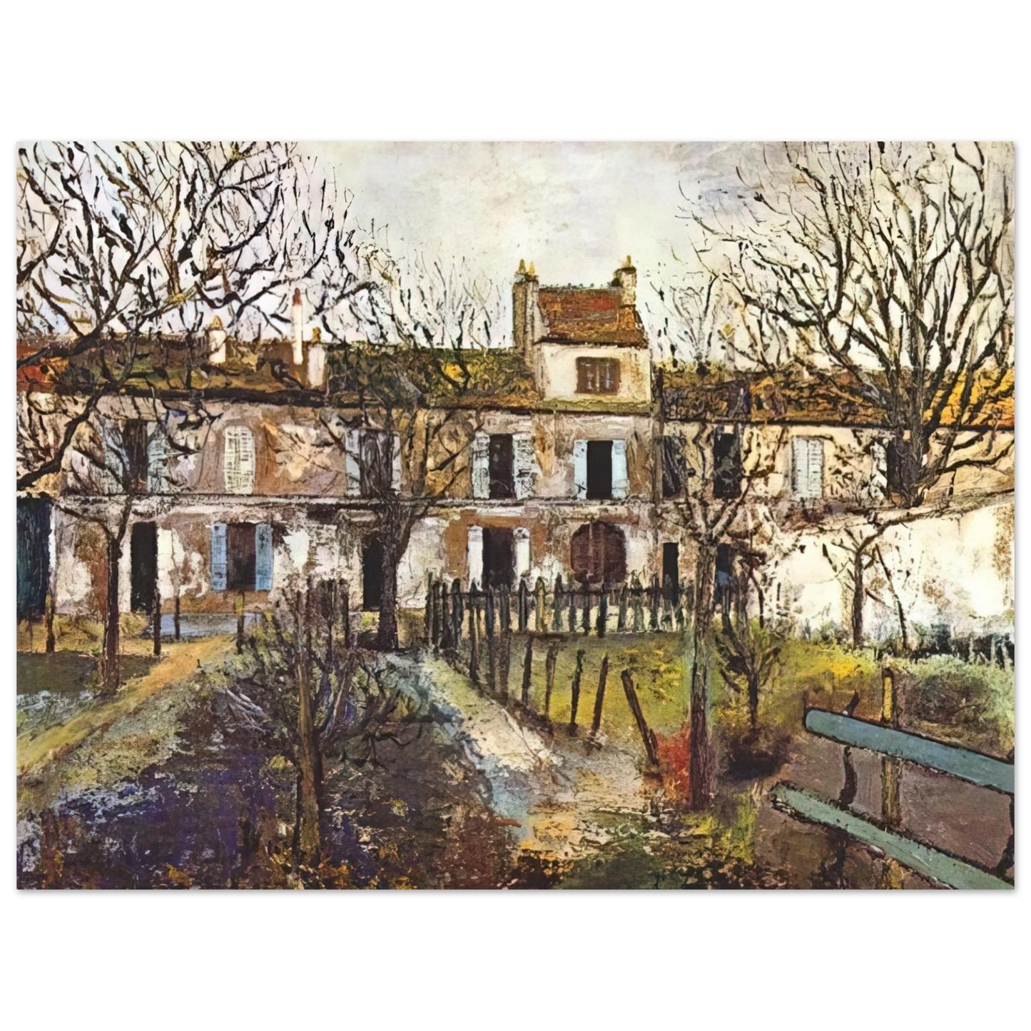 Maurice Utrillo - THE GARDEN AT MONTMAGNY 75x100 cm / 30x40inches Fine Art Poster