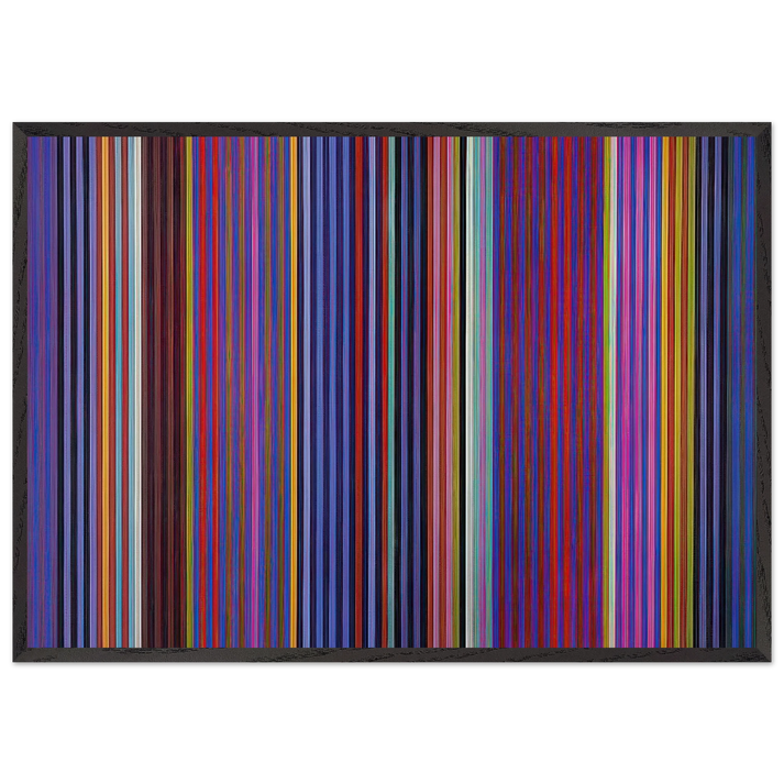 Red Witch - 1966 - Gene Davis 70x100 cm / 28x40 inches Framed Art Print – Black Wooden Frame