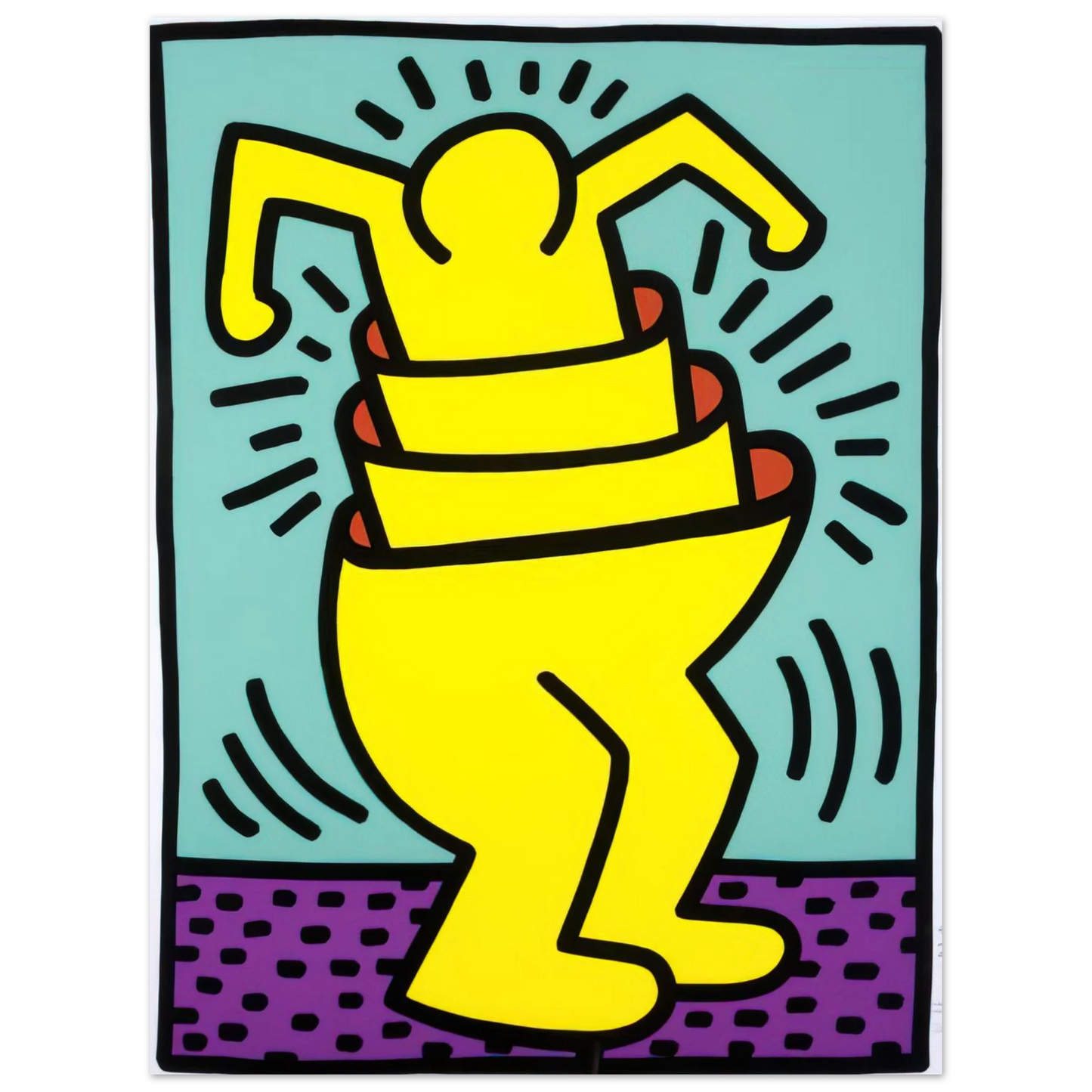 Keith Haring - UNTITLED 1989 75x100 cm / 30x40inches Fine Art Poster